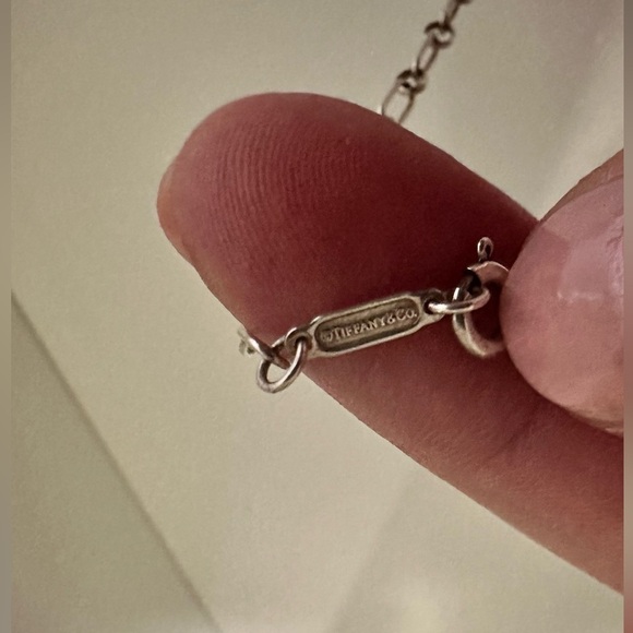 Retired Tiffany & CO Fleur De Lis Key Pendant Charm Necklace Sterling Silver - Picture 6 of 6